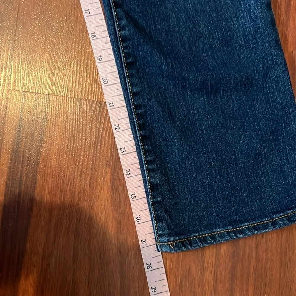 Indigo Blue Maternity Jeans size PM dark wash full panel 27’ inseam pregnancy - Picture 5 of 10